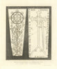 Gravestones in Dearham & Bassenthwaite Churches. Cumbria 1816 old print
