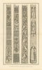 Bewcastle Cross, St Cuthbert's church-yard, Cumbria 1816 old antique print