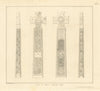 Cross in St. Paul's church, Irton, Cumbria 1816 old antique print picture
