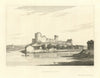 Cockermouth Castle by Joseph Farington. Cumbria 1816 old antique print picture