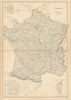 France in Departments by John Bartholomew. With Savoy/Savoie & Nice 1859 map