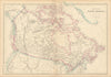 British North America by Joseph Wilson Lowry. Canada 1859 old antique map