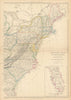 The United States of North America. USA Atlantic States. LOWRY 1859 old map