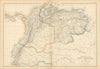 Venezuela, New Granada & Ecuador by J.W. Lowry. Colombia 1859 old antique map