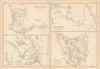 Western, South, North Australia. Tasmania Van Diemen's Land BARTHOLOMEW 1859 map