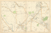 FINCHLEY/HENDON Mill Hill Colindale Colney Hatch Fortis Green. BACON  1900 map