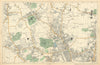FRIERN BARNET/HORNSEY Palmers/Wood Green Southgate Muswell Hill. BACON  1900 map