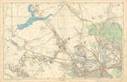 HAMPSTEAD WILLESDEN Cricklewood Golders Green Kilburn Belsize Pk BACON  1900 map
