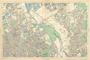 HACKNEY STRATFORD LEYTON/STONE STOKE NEWINGTON Clapton Dalston. BACON  1900 map