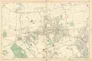 EALING/ACTON Greenford Hanwell Gunnersbury Perivale Hanger Lane. BACON  1900 map