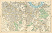 LONDON SOUTH Camberwell Greenwich Deptford Lewisham Southwark. BACON  1900 map
