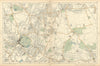 LONDON Sydenham Penge Beckenham Catford Norwood Dulwich Lewisham BACON  1900 map