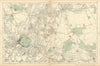 LONDON Sydenham Penge Beckenham Catford Norwood Dulwich Lewisham BACON  1900 map