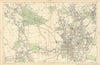 CROYDON Mitcham Carshalton Wallington Thornton Heath Beddington. BACON  1900 map