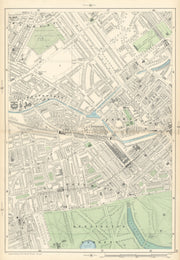 BAYSWATER MAIDA VALE Paddington Bayswater Westbourne Park St Johns Wood 1900 map