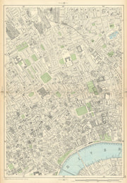 BLOOMSBURY Charing/King's Cross Covent Garden Soho Holborn Clerkenwell 1900 map