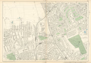 NOTTING HILL SHEPHERDS BUSH Kensington White City Holland Park 1900 old map