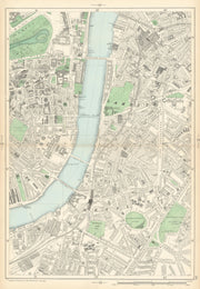WESTMINSTER Lambeth Kennington Waterloo Vauxhall Oval Pimlico Lambeth 1900 map