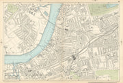 BATTERSEA Wandsworth Clapham Junction Lavender Hill Battersea Rise 1900 map