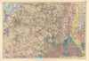 NW LONDON GEOLOGICAL Westminster Islington Brent Ealing Camden.BACON 1900 map