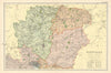 HAMPSHIRE NORTH Parliamentary constituencies divisions.Railways.BACON 1900 map