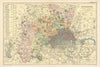 MIDDLESEX & LONDON county map.Parliamentary constituencies.Railways.BACON 1900