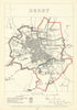 Derby, Derbyshire. JAMES. Parliamentary Boundary Commission 1868 old map