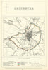 Leicester, Leicestershire. JAMES. Parliamentary Boundary Commission 1868 map