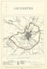 Leicester, Leicestershire. JAMES. Parliamentary Boundary Commission 1868 map