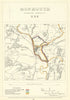 Monmouth Contributory Borough of Usk. JAMES. Boundary Commission 1868 old map
