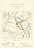 Monmouth Contributory Borough of Usk. JAMES. Boundary Commission 1868 old map