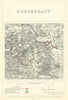 Pontefract, Yorkshire. JAMES. Parliamentary Boundary Commission 1868 old map