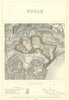Poole, Dorset. JAMES. Parliamentary Boundary Commission 1868 old antique map