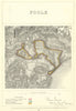 Poole, Dorset. JAMES. Parliamentary Boundary Commission 1868 old antique map