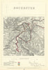 Rochester, Kent. JAMES. Parliamentary Boundary Commission 1868 old antique map