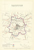 Taunton, Somerset. JAMES. Parliamentary Boundary Commission 1868 old map