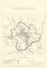 Wakefield, Yorkshire. JAMES. Parliamentary Boundary Commission 1868 old map