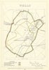 Wells, Somerset. JAMES. Parliamentary Boundary Commission 1868 old antique map