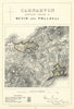 Carnarvon Boroughs of Nevin & Pwllheli. JAMES. Boundary Commission 1868 map