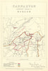 Carnarvon Contributory Borough of Bangor. JAMES. Boundary Commission 1868 map