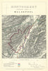 Montgomery Contrib'y Borough of Welshpool. JAMES. Boundary Commission 1868 map