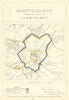 Montgomery Contrib'y Borough of Llanidloes. JAMES. Boundary Commission 1868 map