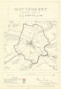 Montgomery Contrib'y Borough of Llanfyllin. JAMES. Boundary Commission 1868 map