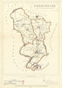 Derbyshire (New divisions of County). JAMES. Boundary Commission 1868 old map