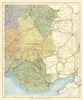 South East Wales showing Post Towns & Market Days. LETTS 1884 old antique map
