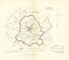 LICHFIELD borough/town plan. REFORM ACT. Wall Streethay. DAWSON 1832 old map