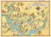 Washington DC. Pictorial city map by Ruth Taylor White 1935 old vintage