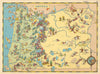 Oregon. Pictorial state map by Ruth Taylor White 1935 old vintage chart