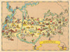 Tennessee. Pictorial state map by Ruth Taylor White 1935 old vintage chart