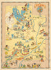 Utah. Pictorial state map by Ruth Taylor White 1935 old vintage plan chart